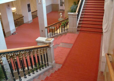 Roter Teppichboden im Konzerthaus Wien